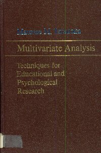 Imagen de la cubierta de Multivariate analysis:
