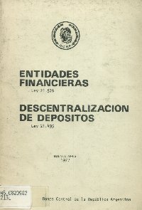 Imagen de la cubierta de Ley de entidades financieras. Ley 21.526