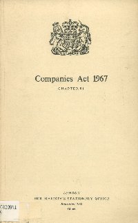 Imagen de la cubierta de Companies act 1967.