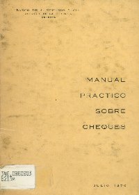 Imagen de la cubierta de Manual práctico sobre cheques