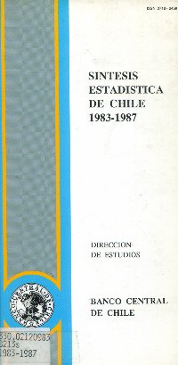 Imagen de la cubierta de Síntesis estadística de Chile. 1983-1987