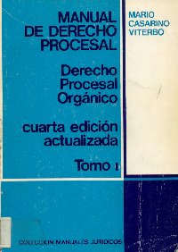 Imagen de la cubierta de Manual de derecho procesal