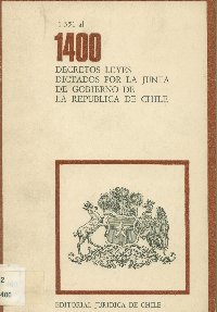 Imagen de la cubierta de 1.351 al 1.400. Decretos leyes dictados por la Junta de Gobierno de la República de Chile