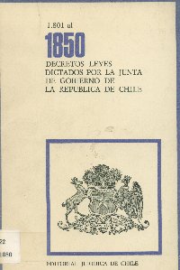 Imagen de la cubierta de 1.801 al 1.850. Decretos leyes dictados por la Junta de Gobierno de la República de Chile