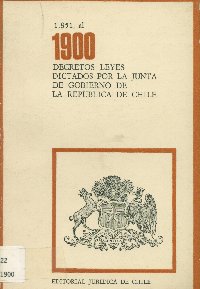 Imagen de la cubierta de 1.851 al 1.900. Decretos leyes dictados por la Junta de Gobierno de la República de Chile