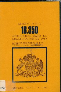 Imagen de la cubierta de Leyes Nº 18.301 a la 18.350. Aprobadas bajo la constitución de 1980