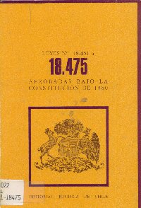 Imagen de la cubierta de Leyes Nº 18.451 a la 18.475. Aprobadas bajo la constitución de 1980