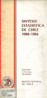 Imagen de la cubierta de Síntesis estadística de Chile 1980-1984