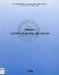 Imagen de la cubierta de Informe gestión financiera del estado año 1996