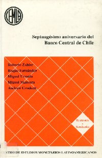 Imagen de la cubierta de Septuagésimo aniversario del Banco Central de Chile