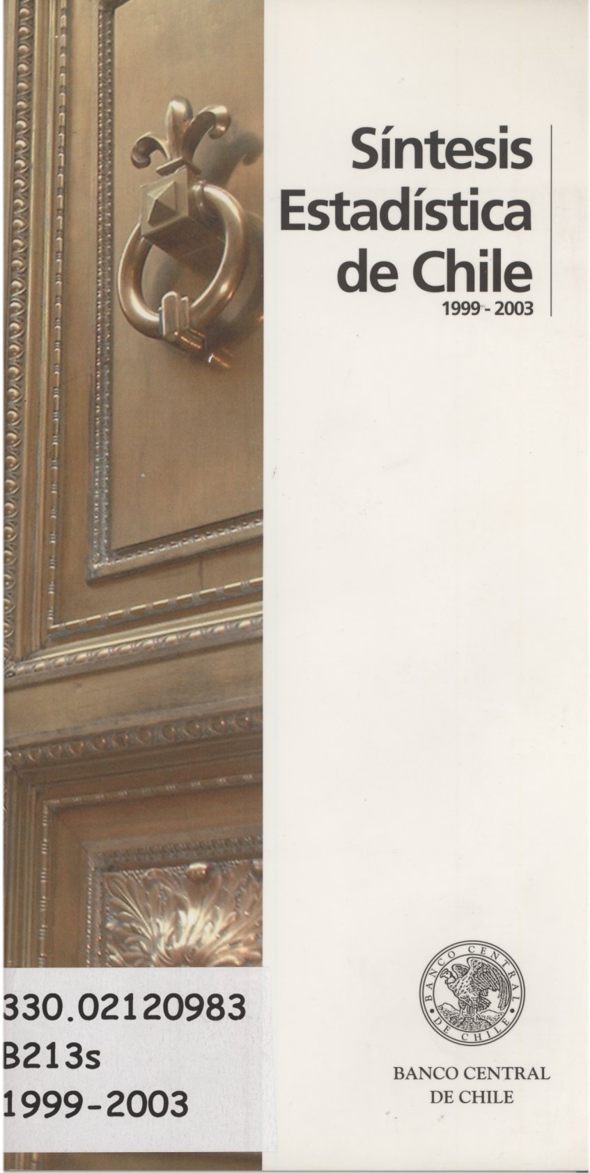 Imagen de la cubierta de Síntesis estadística de Chile 1999-2003