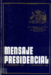 Imagen de la cubierta de Mensaje presidencial.