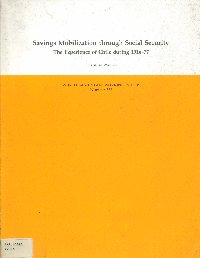 Imagen de la cubierta de Savings mobilization through social segurity.