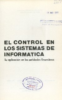 Imagen de la cubierta de El control en los sistemas de informática.