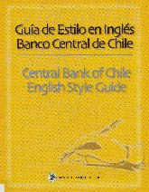 Imagen de la cubierta de Guía de estilo en inglés. Banco Central de Chile