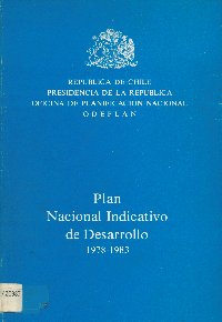 Imagen de la cubierta de Plan nacional indicativo de desarrollo. 1978-1983