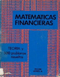 Imagen de la cubierta de Teoría y problemas de matemáticas financieras