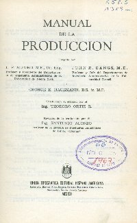 Imagen de la cubierta de Manual de la producción