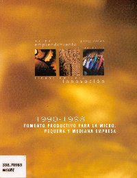 Imagen de la cubierta de 1990-1998. Fomento productivo para la micro, pequeña y mediana empresa.