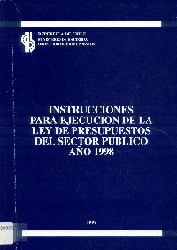 Imagen de la cubierta de Instrucciones para ejecucion de la ley de presupuestos del sector público año1998