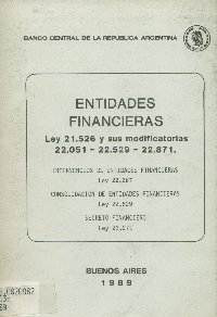 Imagen de la cubierta de Entidades financieras.