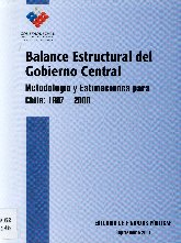 Imagen de la cubierta de Balance estructural del gobierno central