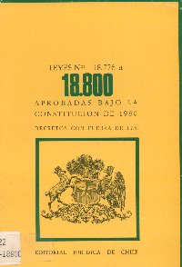 Imagen de la cubierta de Leyes 18776-18800. aprobadas bajo la Constitución de 1980.