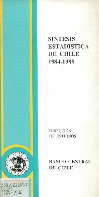Imagen de la cubierta de Síntesis estadística de Chile 1984 - 1988