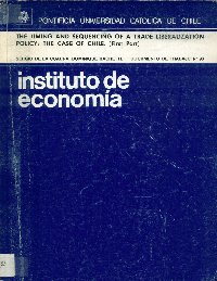 Imagen de la cubierta de The timing and sequency of a trade liberalization policy: