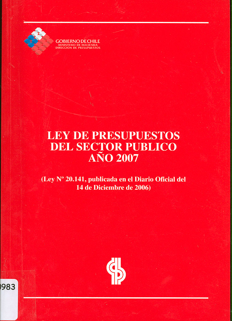 Imagen de la cubierta de Ley de presupuestos del sector público año 2007
