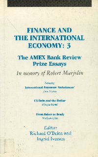 Imagen de la cubierta de Finance and the international economy.