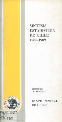 Imagen de la cubierta de Síntesis estadística de Chile. 1985-1989