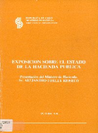 Imagen de la cubierta de Exposición sobre el estado de la hacienda pública.
