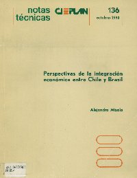 Imagen de la cubierta de Perspectivas de la integración económica entre Chile y Brasil