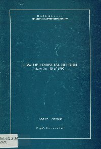 Imagen de la cubierta de Law of financial reform.