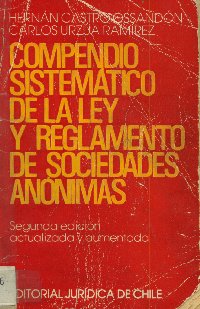 Imagen de la cubierta de Compendio sistemático de la ley y reglamento de sociedades anónimas