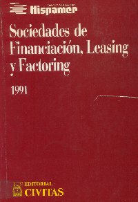 Imagen de la cubierta de Sociedades de financiación, leasing y factoring