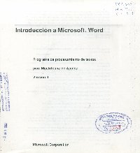 Imagen de la cubierta de Introducción a Microsoft Word.