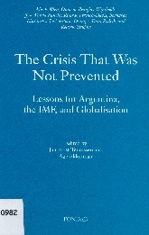 Imagen de la cubierta de The crisis that was not prevented