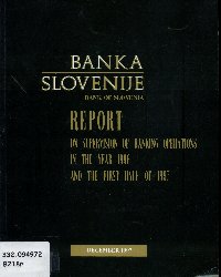 Imagen de la cubierta de Report on supervision of banking operations in the year 1996 and the first half of 1997