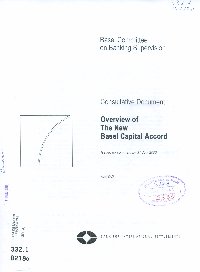 Imagen de la cubierta de Overview of the new Basel Capital Accord