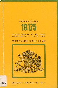 Imagen de la cubierta de Leyes Nº 19.151 a 19.175, aprobadas bajo la constitución de 1980.