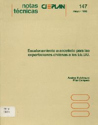 Imagen de la cubierta de Escalonamiento arancelario para las exportaciones chilenas a los EE.UU.