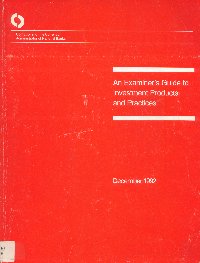 Imagen de la cubierta de An examiner's guide to investment products and practices