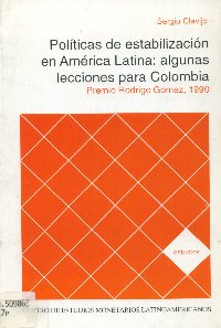 Imagen de la cubierta de Políticas de estabilización en América Latina.