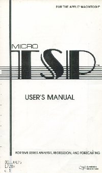 Imagen de la cubierta de Micro TSP user's manual
