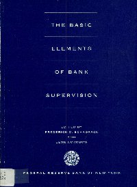 Imagen de la cubierta de The basic elements of bank supervision