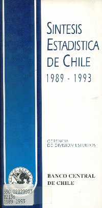 Imagen de la cubierta de Síntesis estadística de Chile. 1989 - 1993