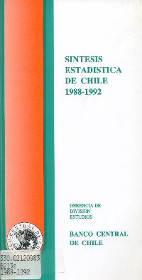 Imagen de la cubierta de Síntesis estadística de Chile 1988 - 1992