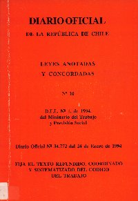 Imagen de la cubierta de Fija el texto refundido, cordinado y sistematizado del código del trabajo.